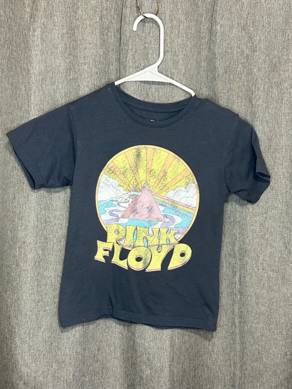 Pink Floyd Girls Graphic Tee Charcoal Grey Size Small 6 / 6X